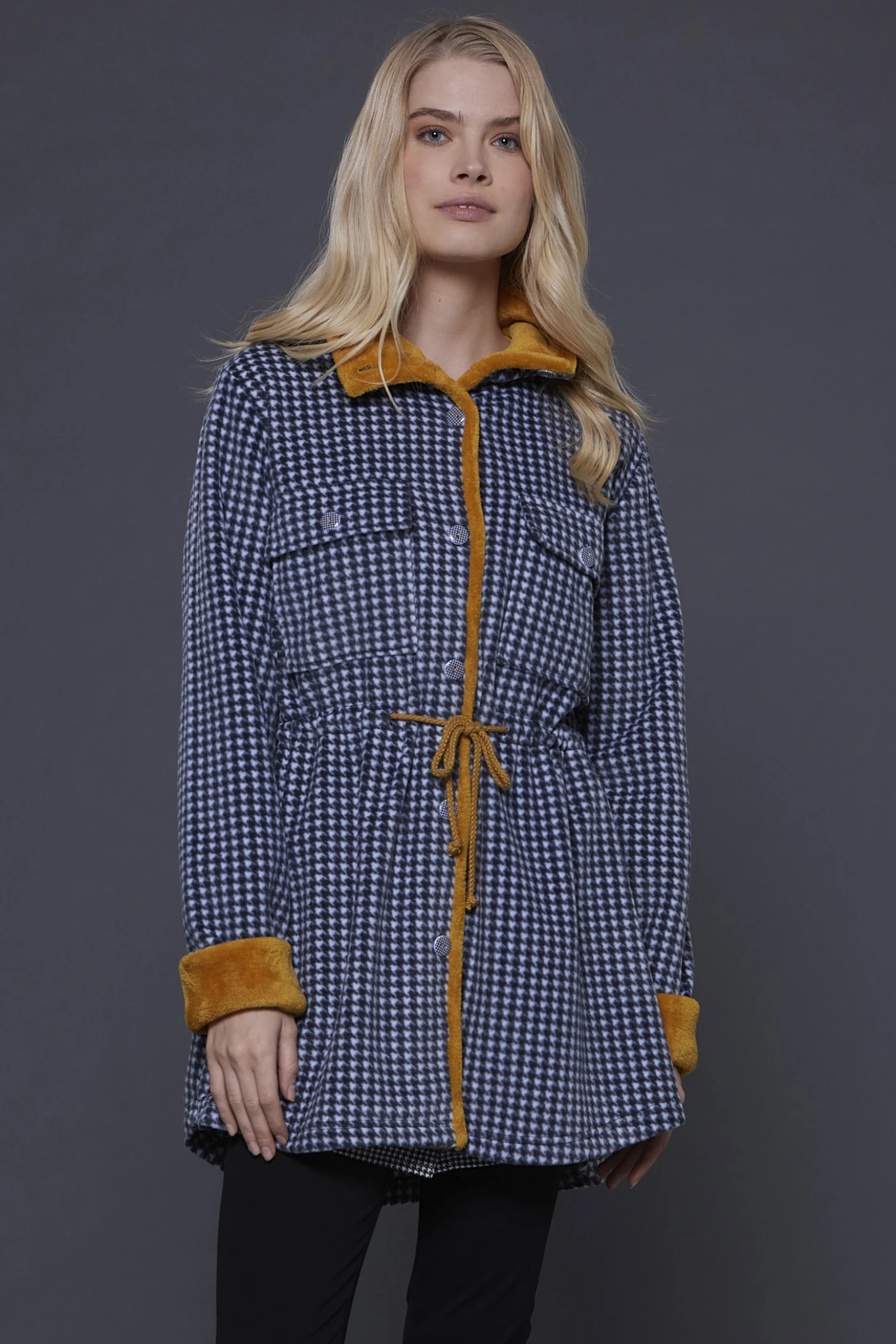 Vestaglia donna micropile piedipull