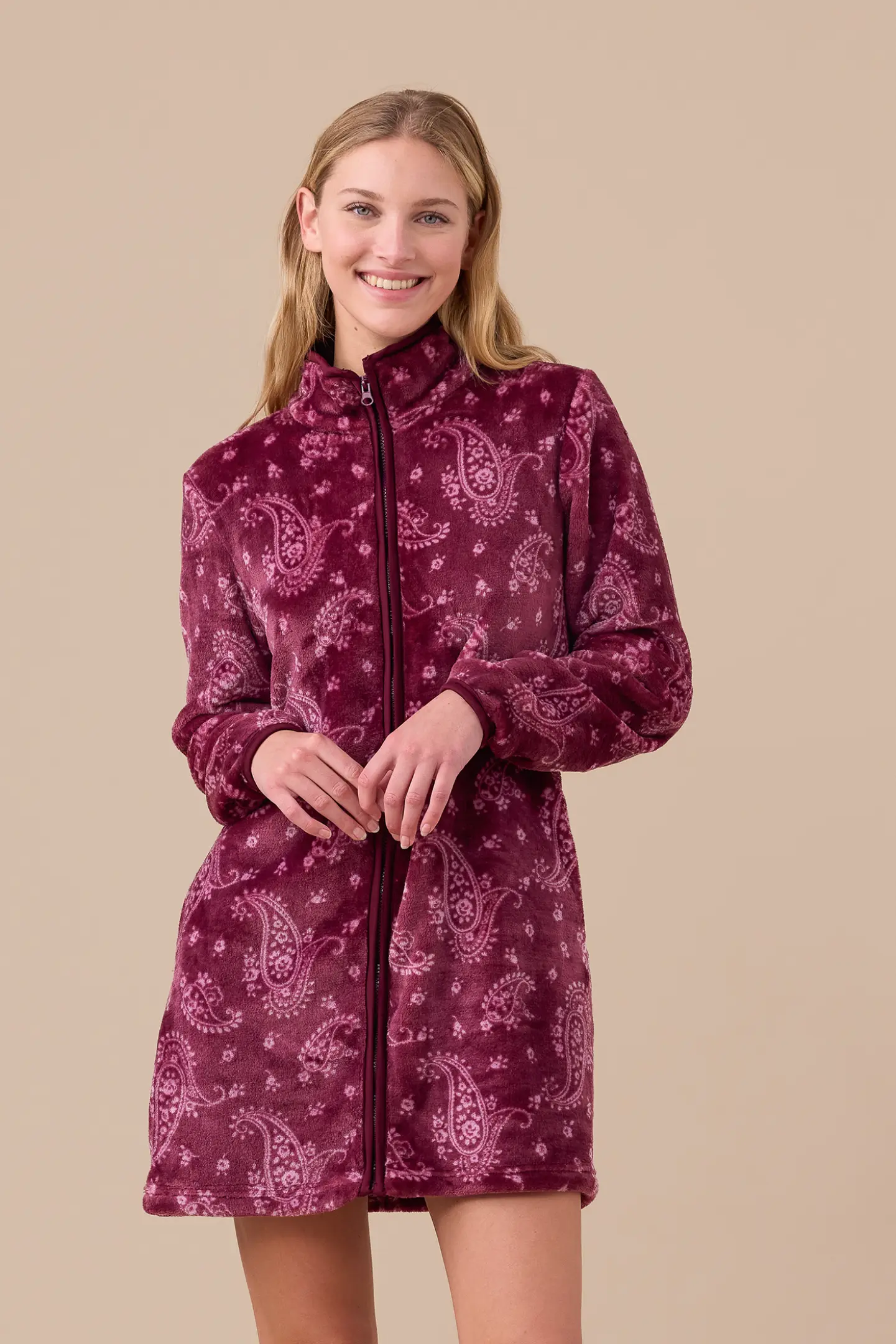 Vestaglia donna coral articolo cachemire.