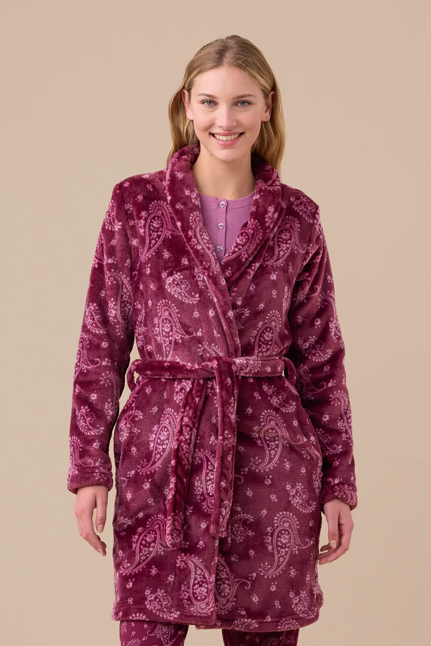 Vestaglia donna coral articolo cachemire.