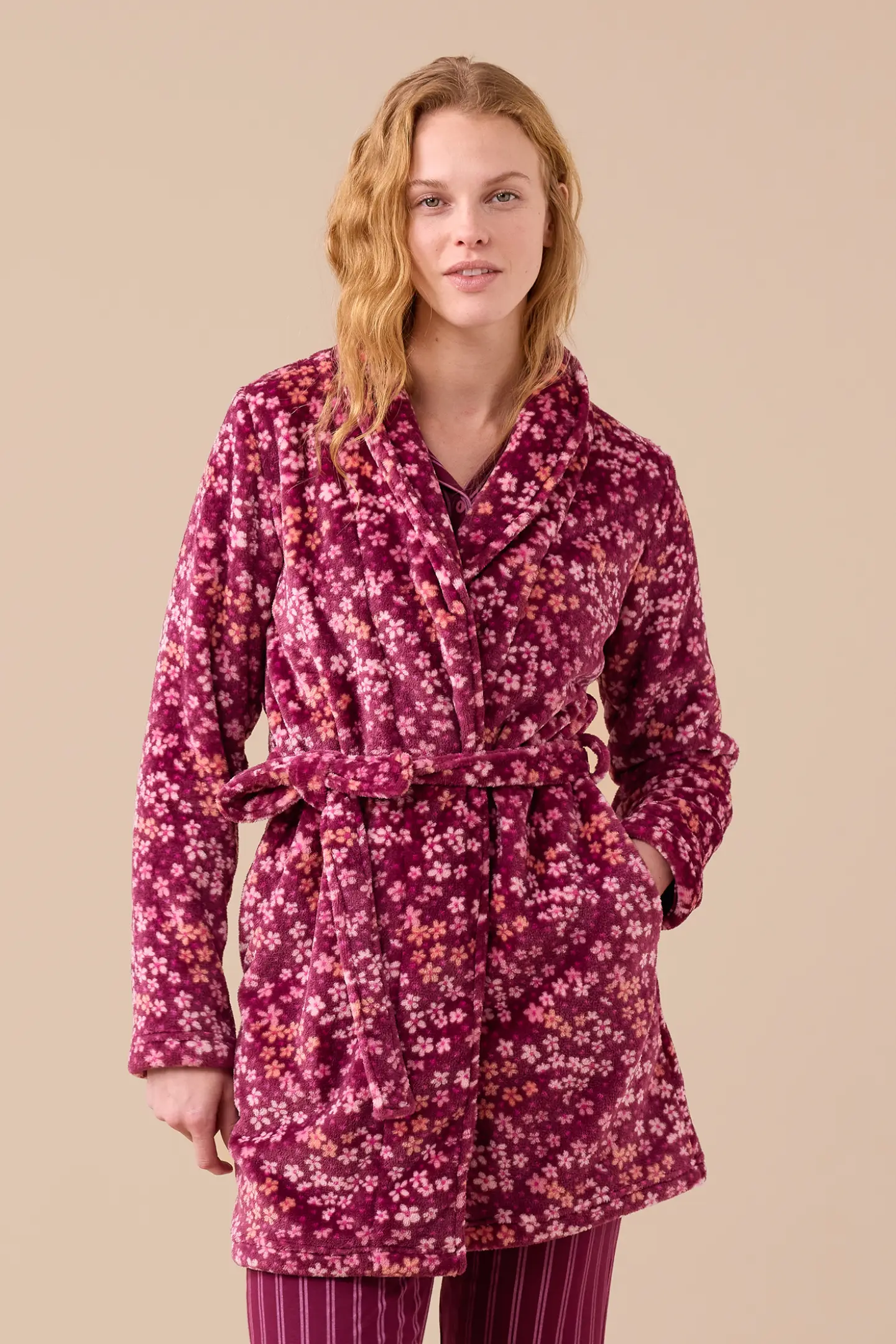Vestaglia donna coral articolo fiori.