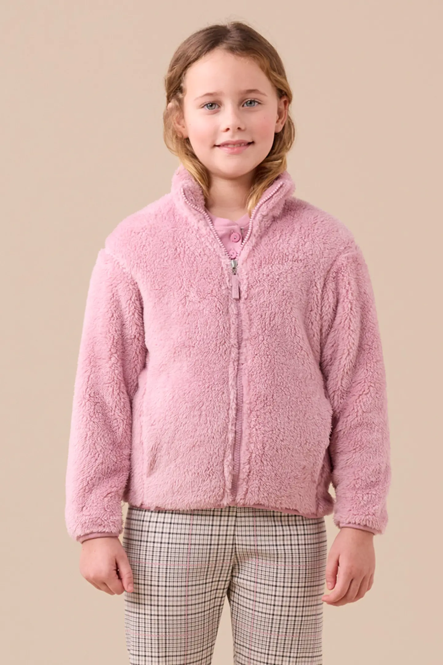 Giacca bambina in eco pelliccia unito.