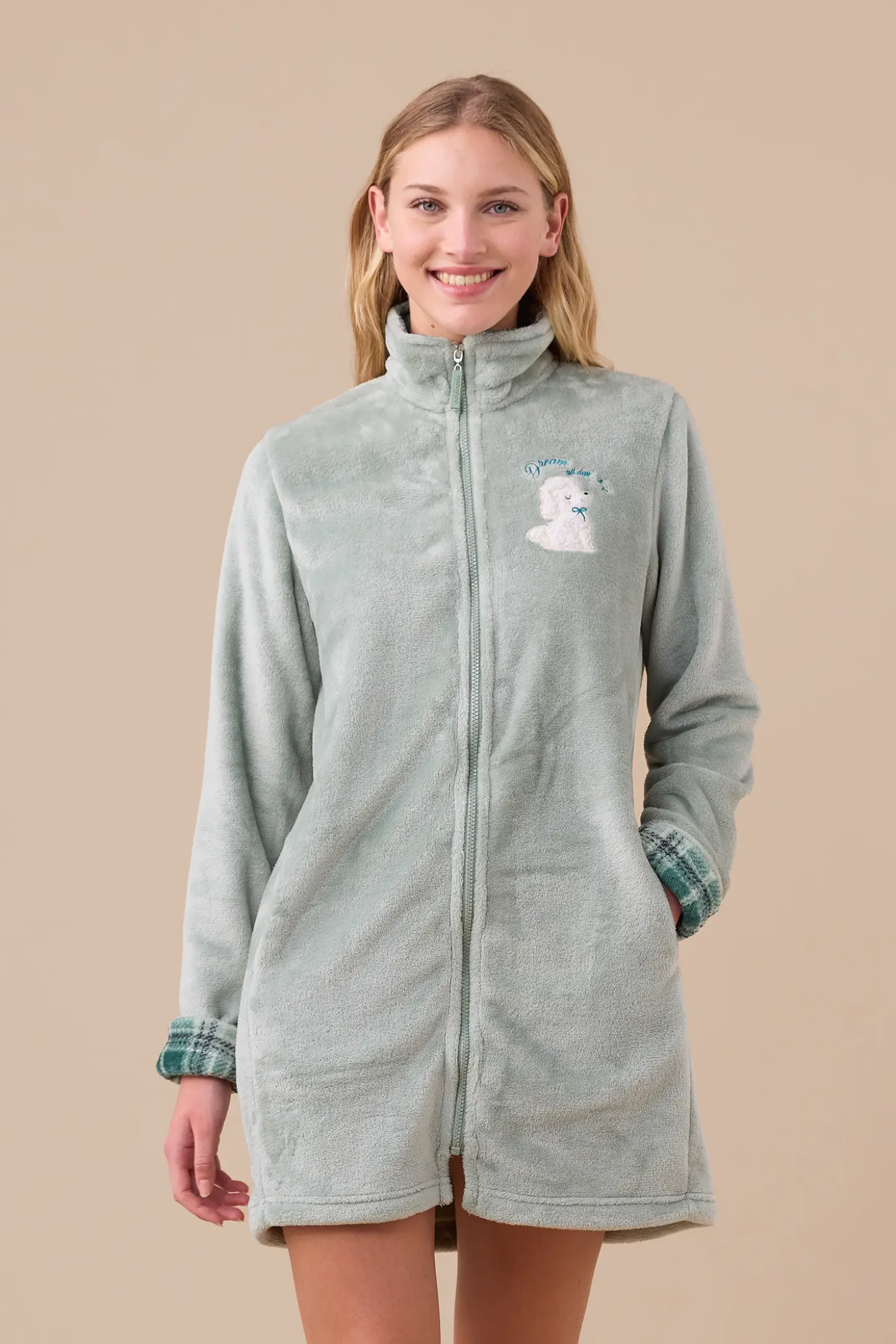 Vestaglia donna invernale in coral articolo barboncino