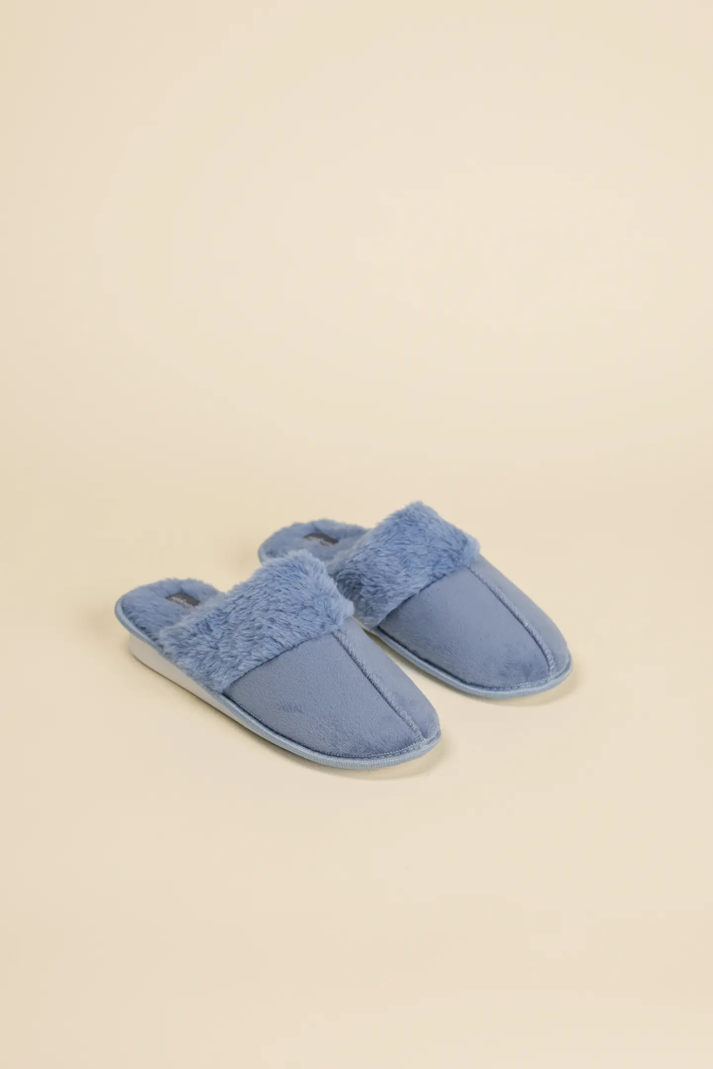 Pantofola invernale donna in velluto ed eco-pelliccia articolo classic