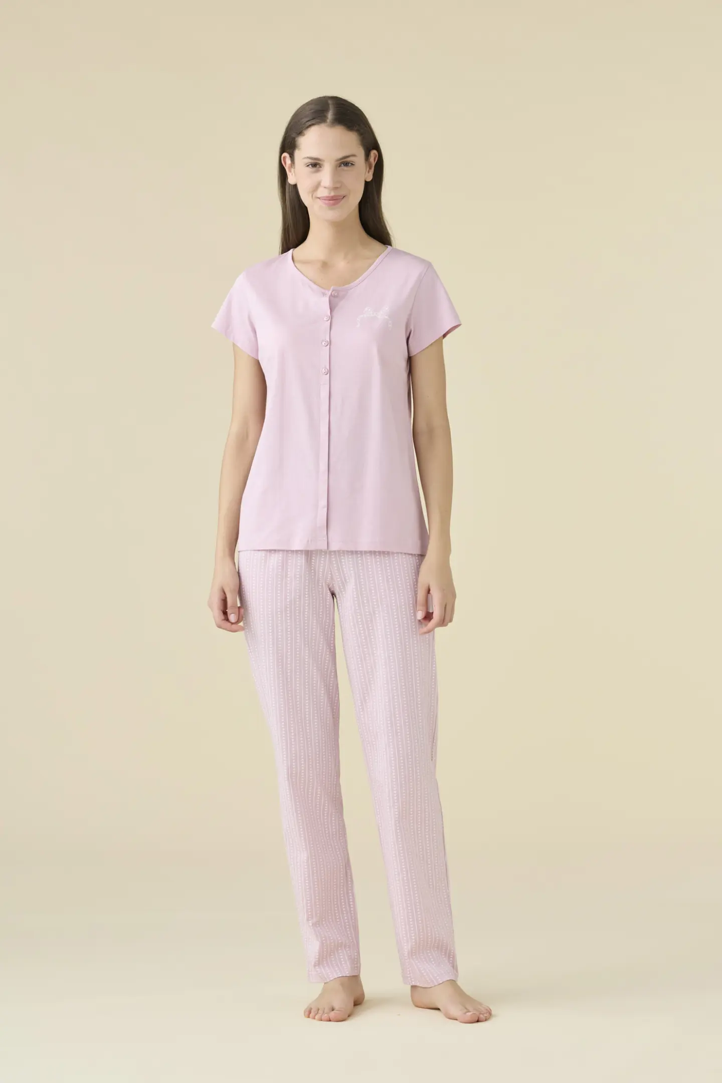 Pigiama donna estivo in cotone articolo heart.