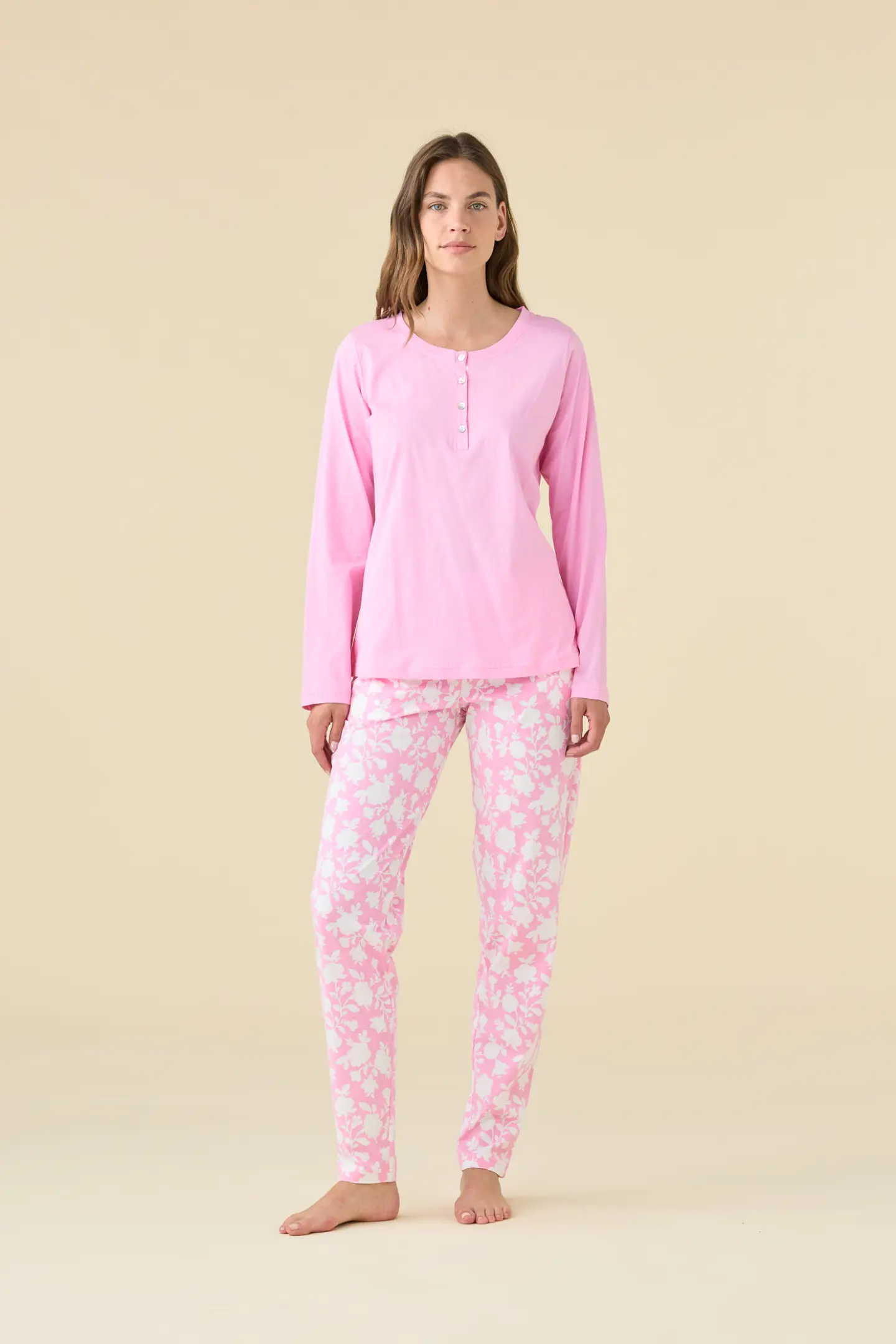 Pigiama donna estivo in cotone articolo floret.
