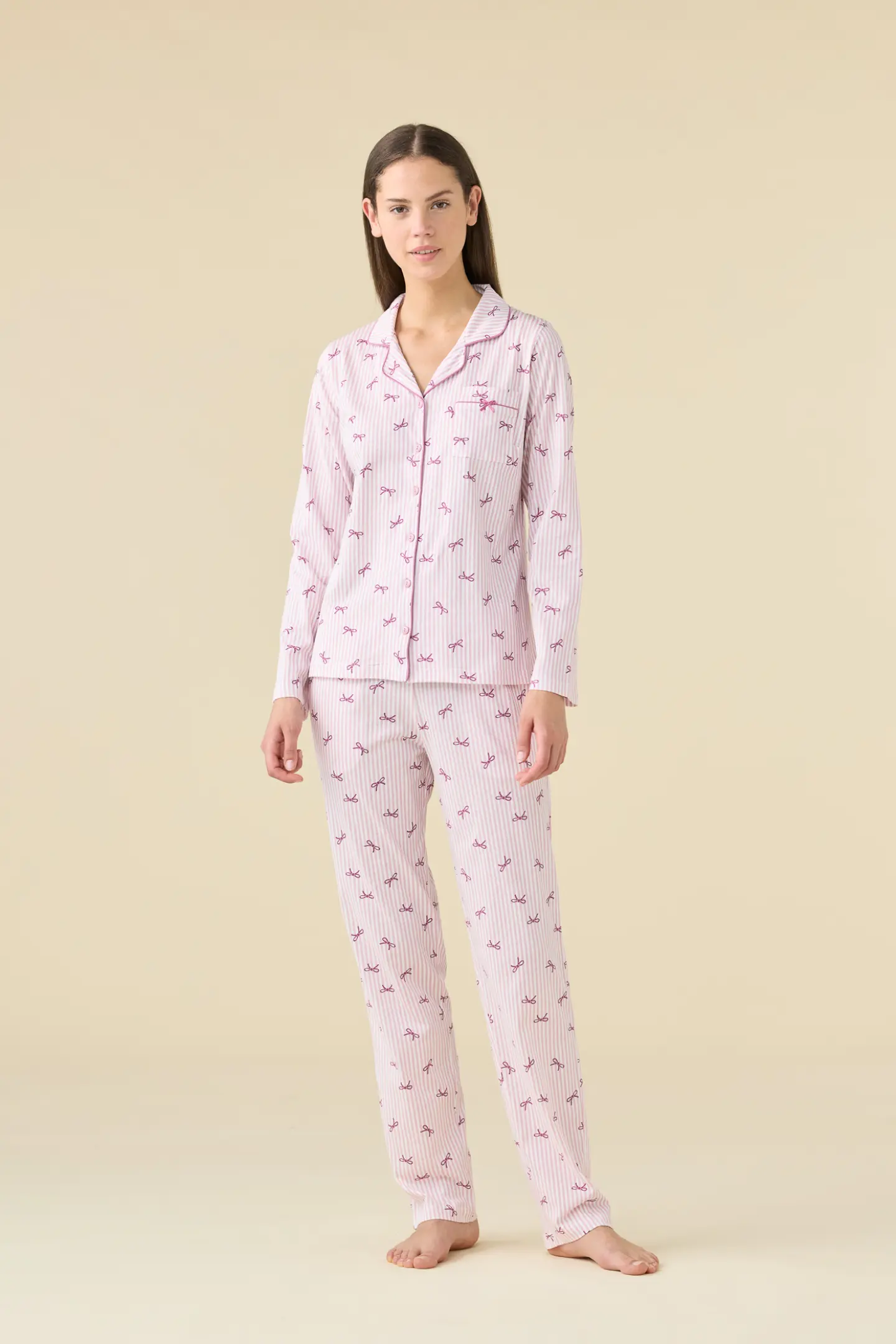 Pigiama donna estivo in cotone articolo stripes.