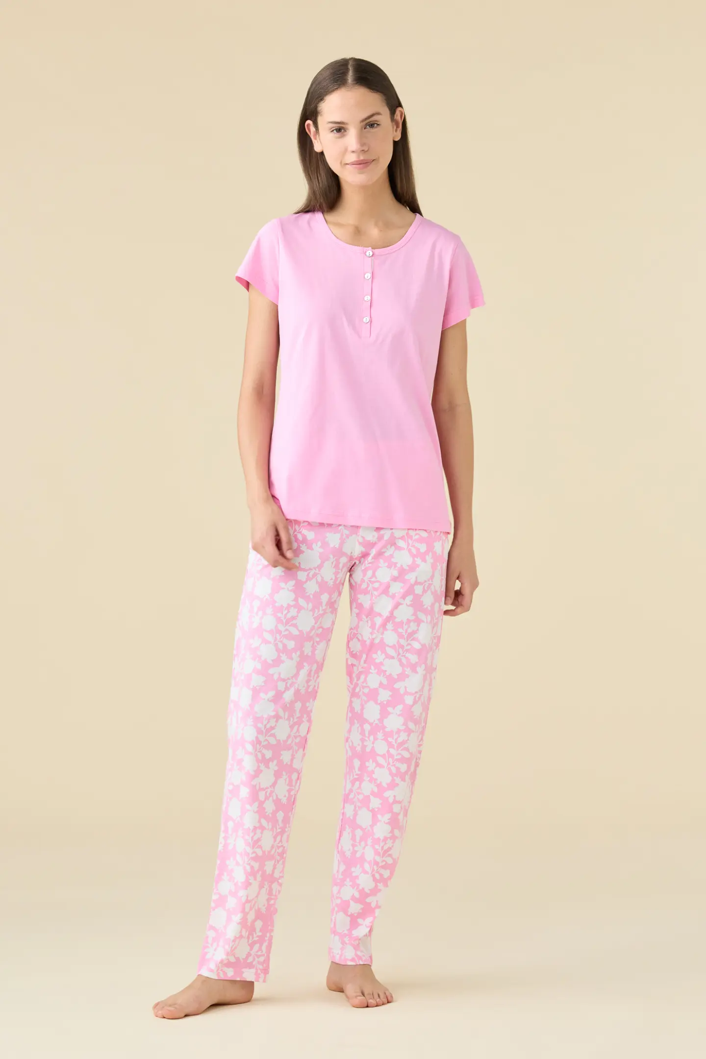 Pigiama donna estivo in cotone articolo floret.