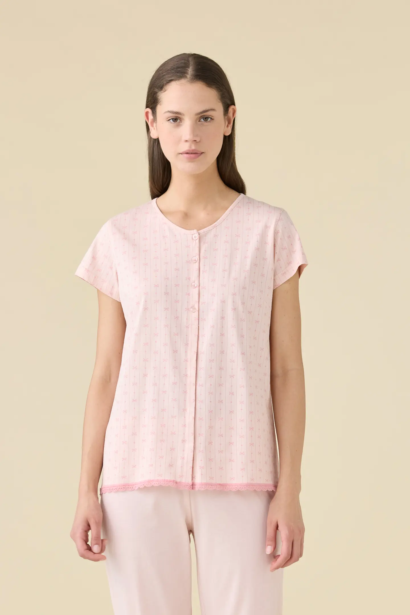 Pigiama donna estivo in cotone articolo romantic.