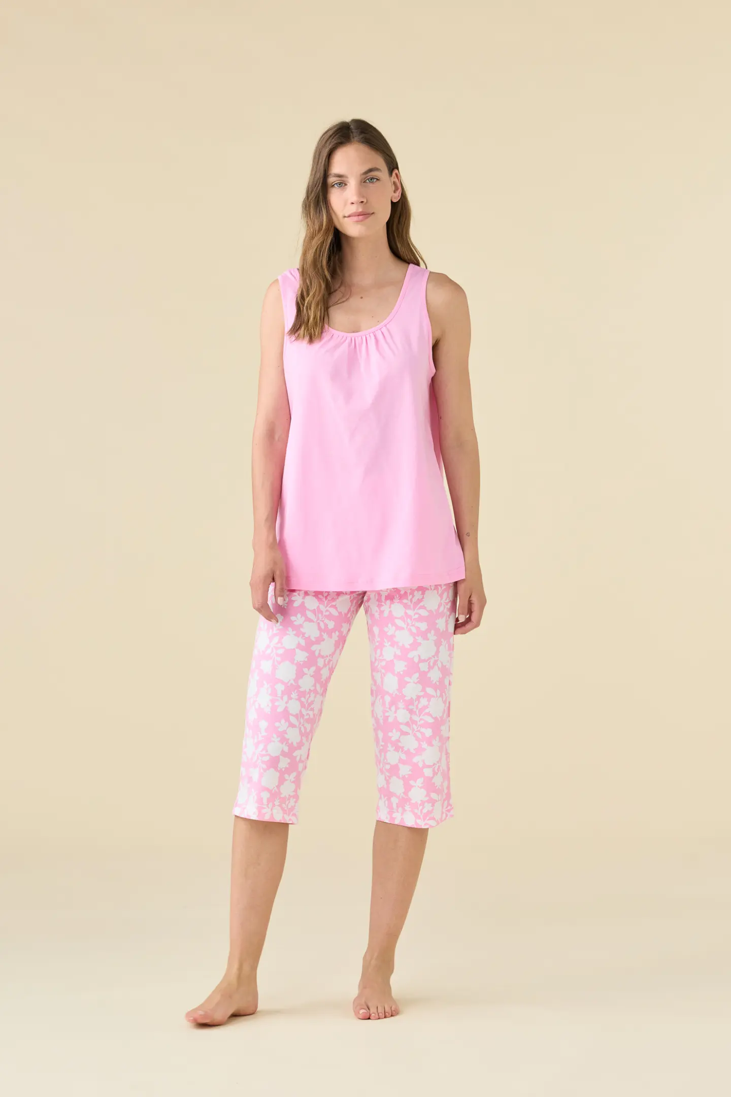 Pigiama donna estivo in cotone articolo floret