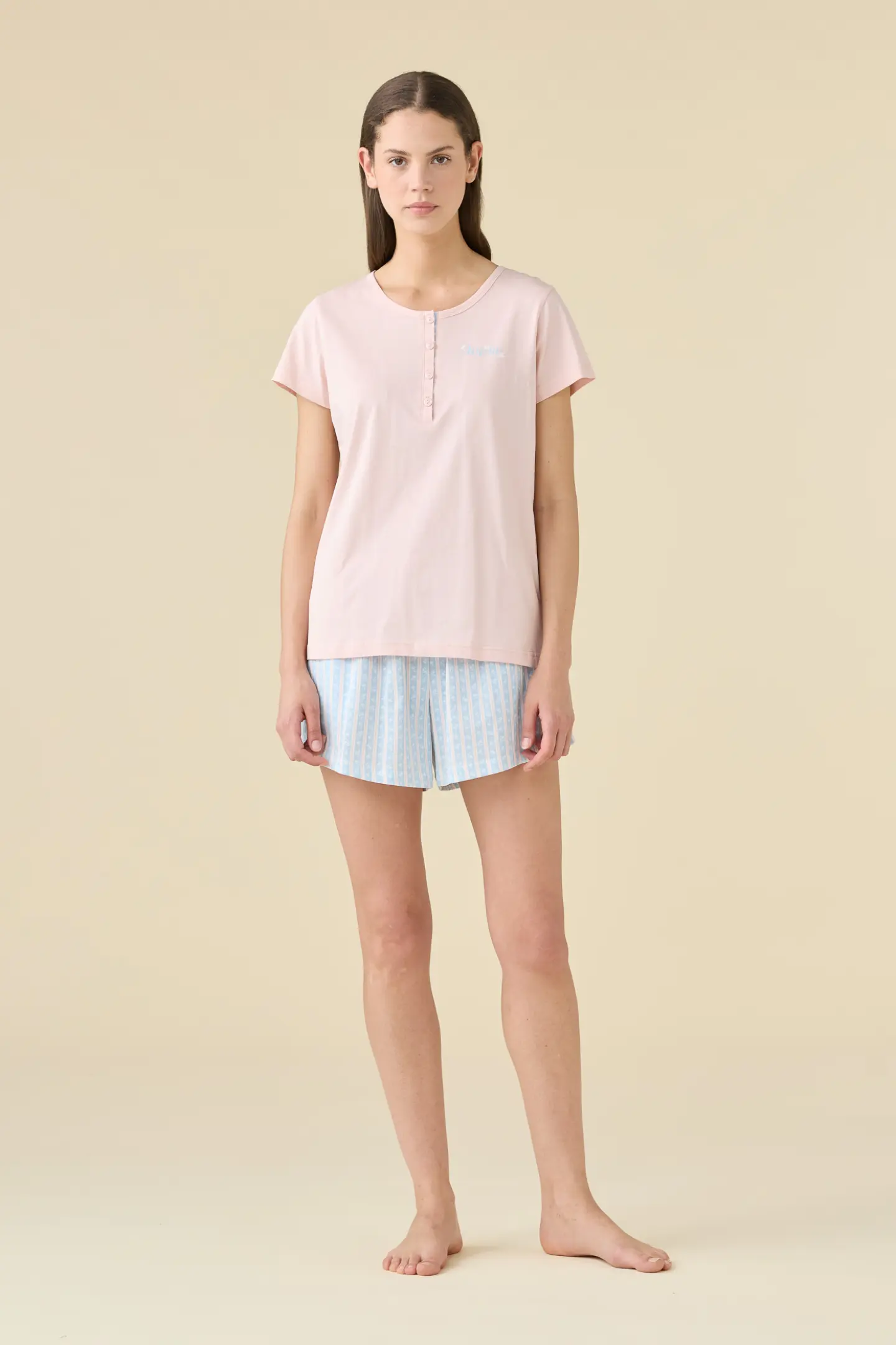 Pigiama donna estivo in cotone articolo romantic