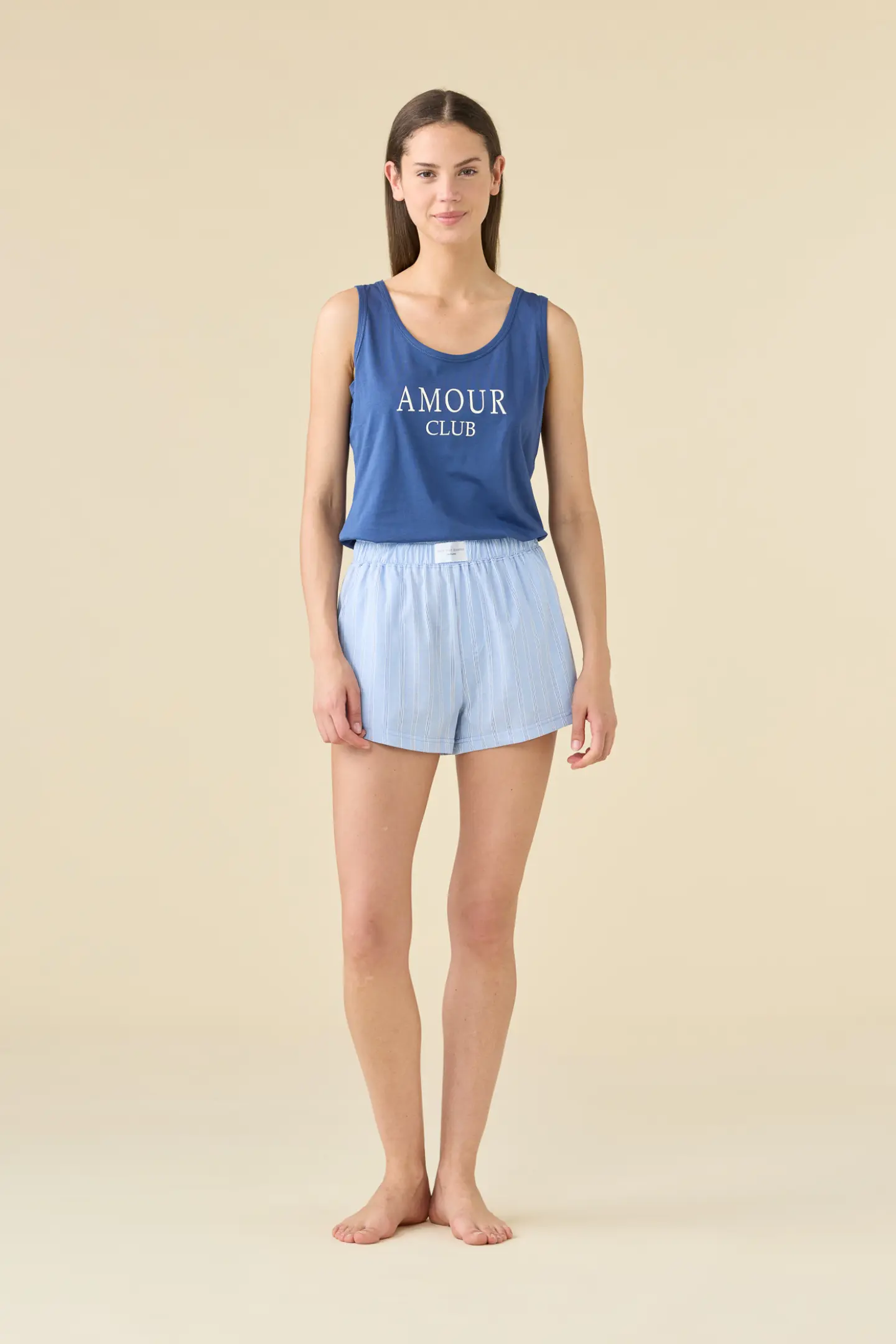 Pigiama donna estivo in cotone articolo amour.