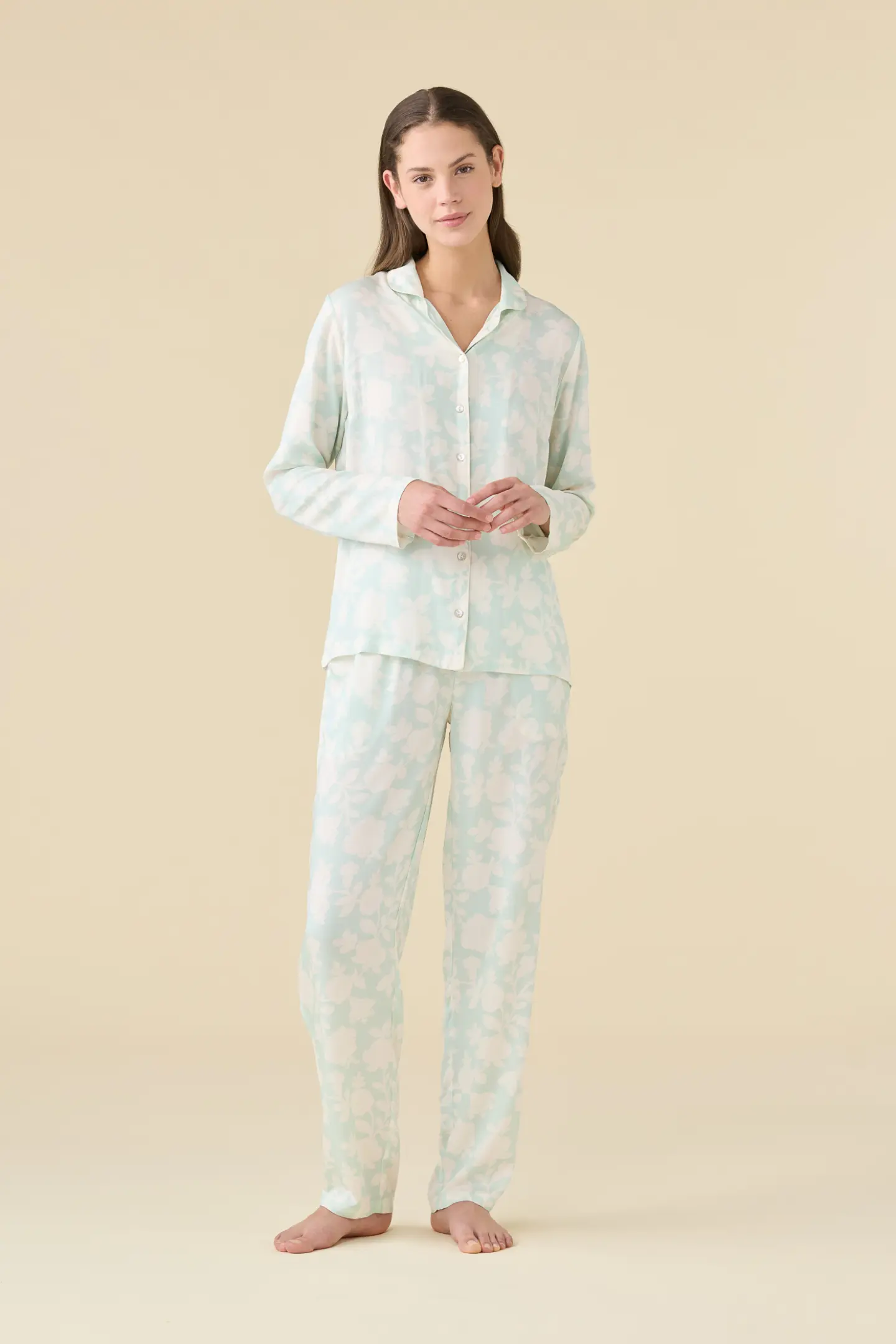 Pigiama donna estivo in viscosa articolo floret.