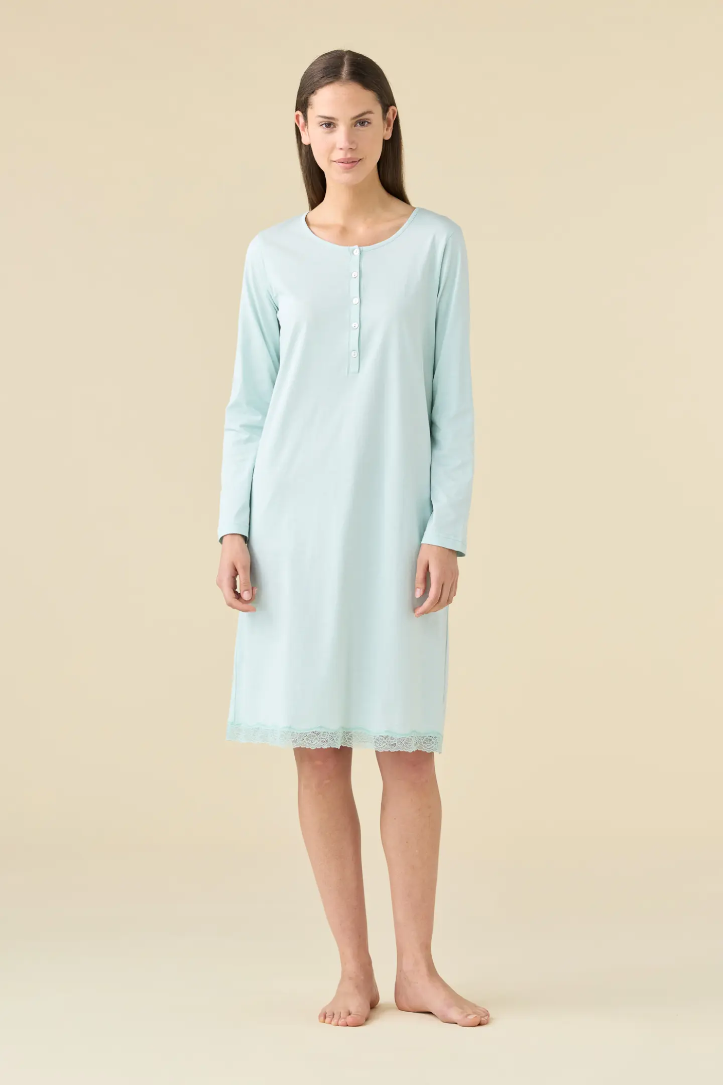 Camicia da notte donna estiva in cotone articolo essential.