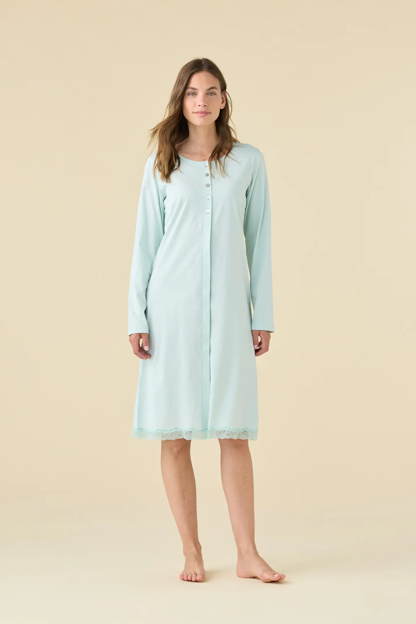Camicia da notte donna estiva in cotone articolo essential.