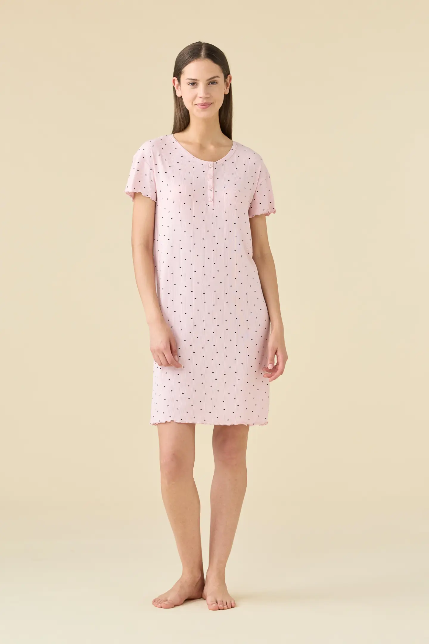 Normann Copenhagen Camicia Da Notte Donna In Cotone 100%: Maniche Lunghe Con Polsini, Lavabile A 60°C, Certificato Oeko-Tex, Taglie Grandi - 4