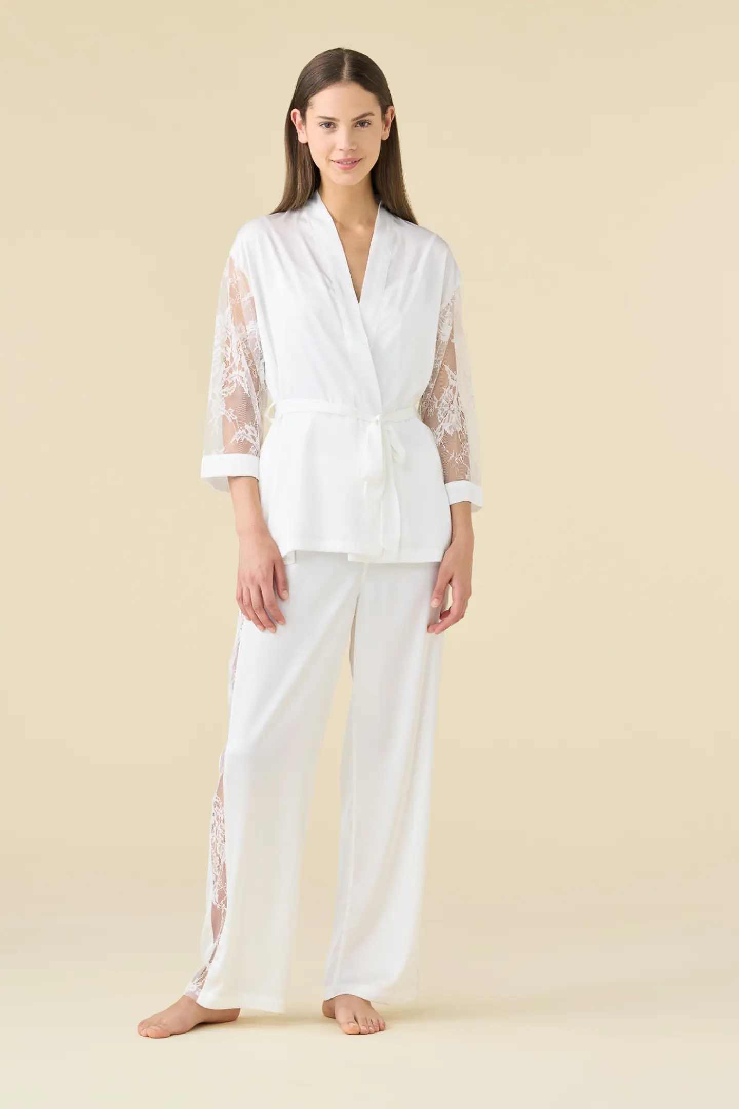 Completo tre pezzi donna estivo in raso articolo bride.