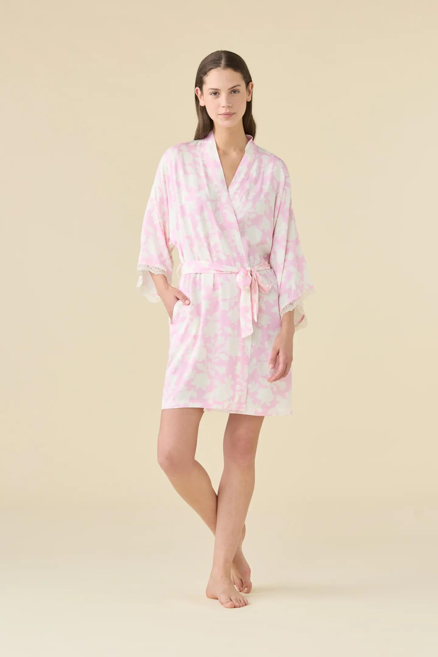 Vestaglia kimono donna estiva in viscosa articolo floret.