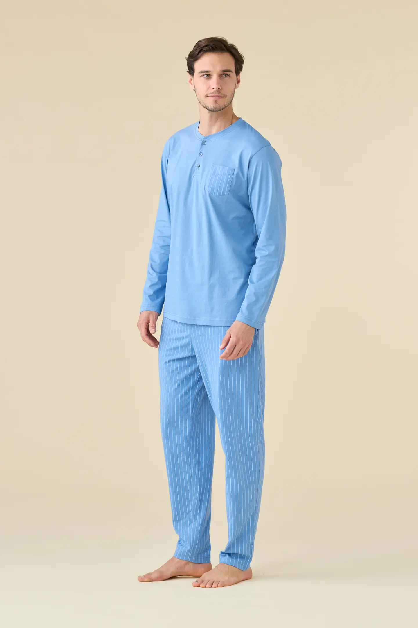 Pigiama uomo estivo in cotone articolo stripes.