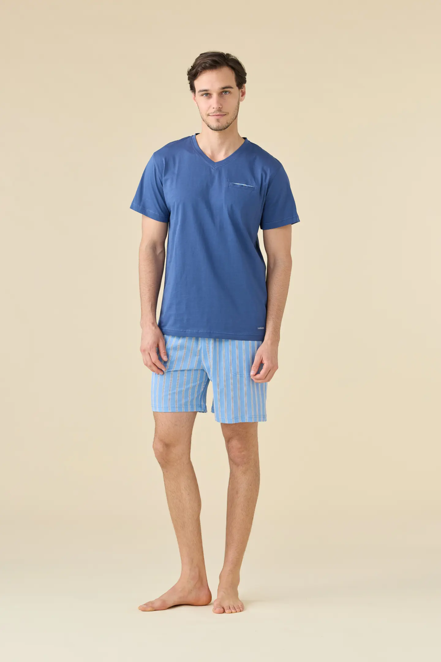 Pigiama uomo estivo in cotone articolo stripes.