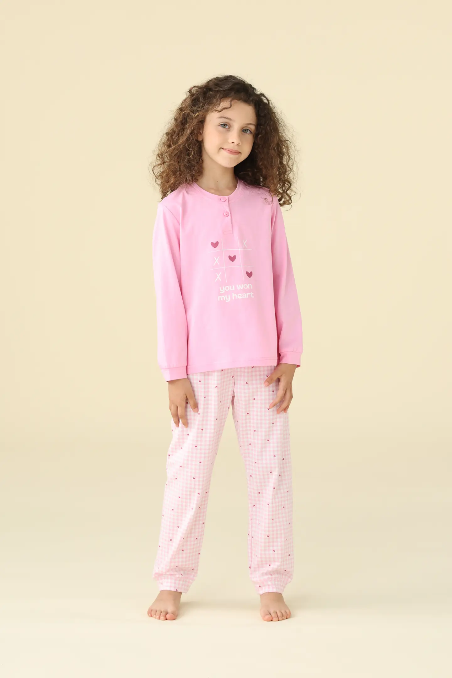 Pigiama bambina estivo in cotone.