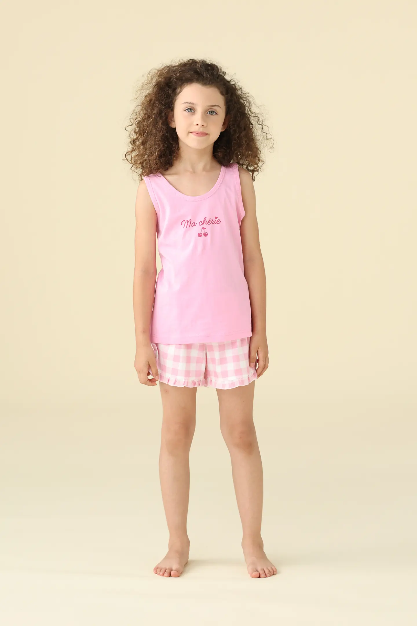 Pigiama bambina estivo in cotone.