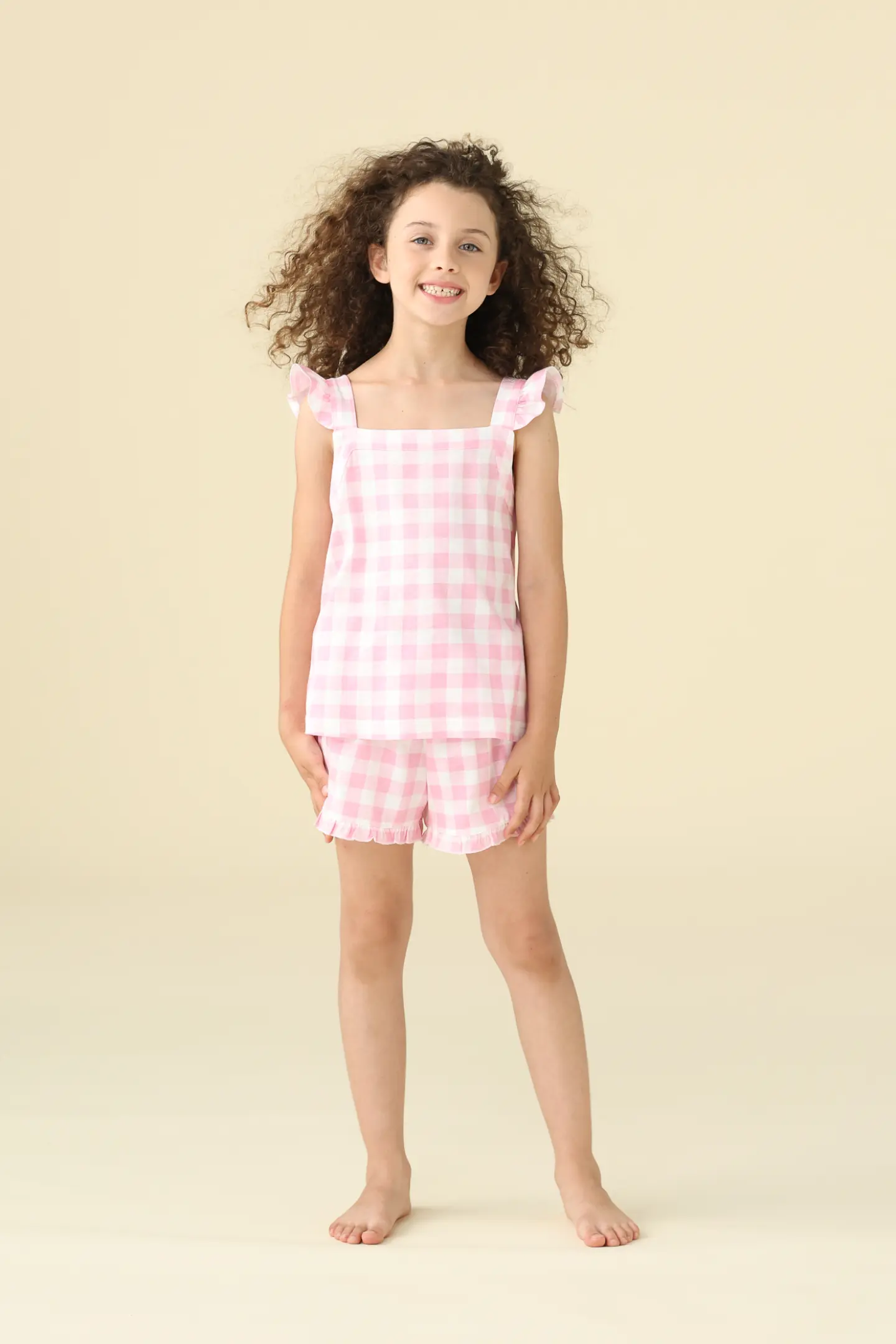Pigiama bambina estivo in cotone.